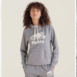 Roots Kids Logo Cotton Blend  Hoodie
